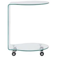 mesa de centromesa auxiliarmesa de cafe de vidrio templado 45x40x58 cm