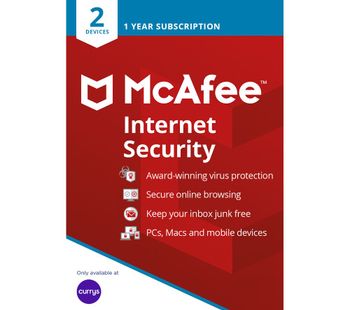 MCAFEE Internet Security 2019 - 1 year for 2 devices