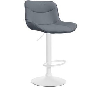 Taburete de bar vonore en polipiel simil cuero (pvc) gris 51x49x85 cm