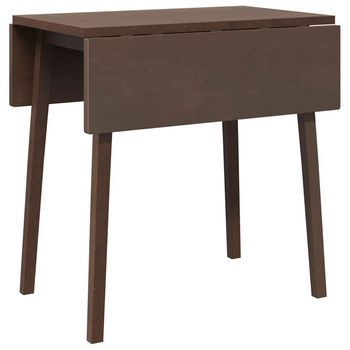Mesa De Comedor De Madera Maciza De Caucho Marrón Vidaxl
