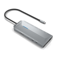 aisens usb-c dock 12 en 1 usb-c a 2xhdmi 1xrj45 3xusb-a 2xusb-c 1xusb-c pd 1xaudio 1xsd 1xmicro sd gris 30cm