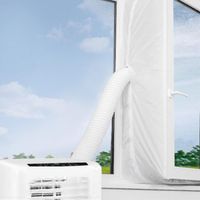 cecotec acople cubierta aislante universal de ventanas para aire acondicionado portatil 230x35cm 100 poliester