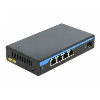 Conmutador DeLOCK 87765 Gigabit 4 Puertos PoE + SFP