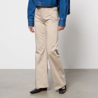 ami cotton-canvas flared trousers - xs