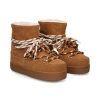 inuikii botines planos mujer - marron talla 41
