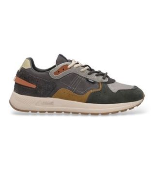 Colmar para hombre. LOGAN-E Zapatillas de Piel Logan Effect gris (44), Plano, Cordones, Casual