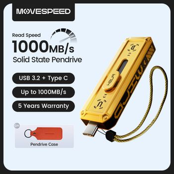 MOVESPEED 1090 MB/s unidad de bolígrafo de estado sólido USB3.2 Gen 2 tipo C unidad Flash 1TB 512GB 256GB 128GB Pendrive para PC Smartphone Tablet