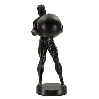 Hombre De Resina Negra 18,5x20,5x43,5 Cm