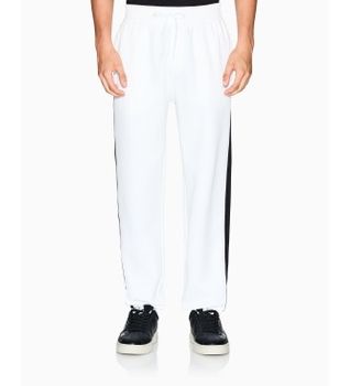 A|X Armani Exchange para hombre. XM001301AF10818U0009 Pantalón con Rayas blanco (L), Casual, Algodón
