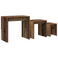 mesa de centro 60x35x56 cm acero - marron
