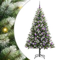 arbol de navidad  decoraciones de navidad artificial plegable con nieve esponjosa 180 cm