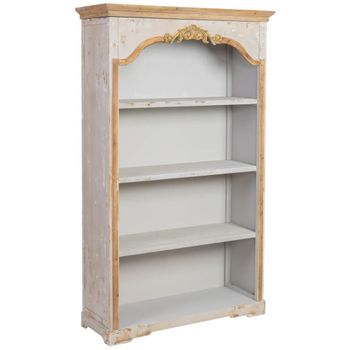 Estantería librería de madera gris envejecida 120x45x210h cm