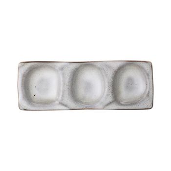 Plato de servir de gres gris