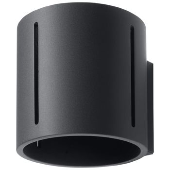 Lámpara de pared negro aluminio alt. 10 cm