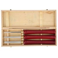 herramientas de torneado de madera de acero 3 piezas con caja de almacenamiento