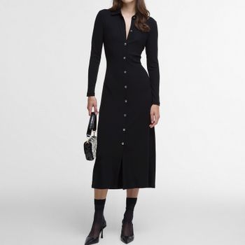 Barbour International Della Ribbed-Jersey Maxi Dress - UK 12