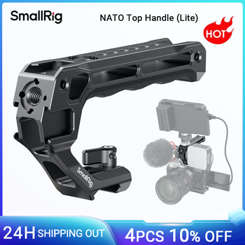 SmallRig NATO Top Handle Lite para Sony, Canon, Nikon, jaula para cámara DSLR, con zapata fría, mango portátil Universal -3766