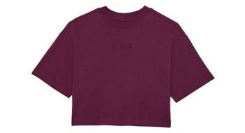 Camiseta de manga corta fox wordmark morada  p crop para mujer  p