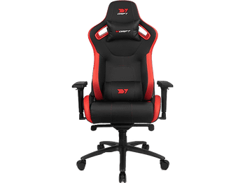 Silla gaming - Drift DR600, Reposabrazos 4D, Hasta 150 kg, Cojín cervical y lumbar, Reclinable, Rojo