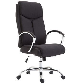 Silla De Oficina Xl Vaud En Tela Negro 73x65x115 Cm Clp