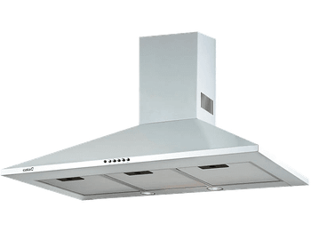 Campana decorativa - Cata Omega 900 WH /M, 3 Velocidades, 645 m³/h, 90 cm, Blanco