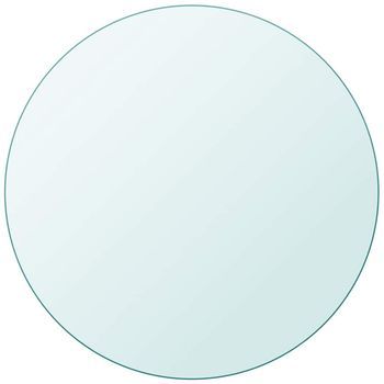 Tablero De Mesa De Cristal Templado Redondo 80 Cm Vidaxl