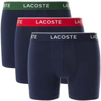 Lacoste Boxer 3 Pack Cotton Stretch Boxer Briefs Navy/Multi para hombre