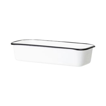 Plato de metal blanco para servir