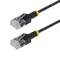 cable de red startech cat6a ultra delgado 15 m negro utp snagless