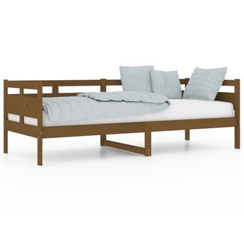 Sofá Cama | Cama Para Adultos Madera Maciza De Pino Marrón Miel 80x200 Cm