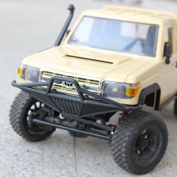 Protector de parachoques delantero de simulación mejorado QY3D para TOYOTA Land Cruiser LC79 MNRC MN82 1/12 modelos de v