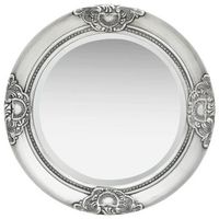 espejo de pared estilo barroco plateado 50 cm vidaxl