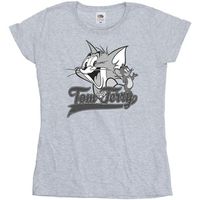 dessins animes camiseta manga larga greyscale square para mujer