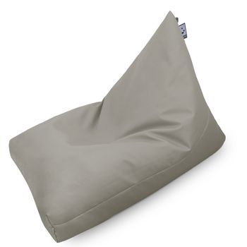 Puff Pirámide Polipiel Gris Claro Happers Xl