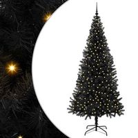 arbol de navidad negro 240 cm pvc vidaxl