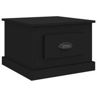 mesa de centrormesa auxiliarrmesa de cafe madera contrachapada negra 50x50x35 cm