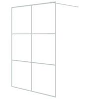 mampara de ducha vidrio esg transparente blanco 140x195 cm vidaxl