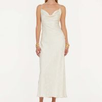 rotate birger christensen floral-jacquard silk midi dress - dk 36uk 8