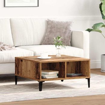 Vidaxl Mesa De Café Madera Envejecida 60 X 60 X 30 Cm