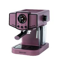 ecode cafetera express con 20 bares de presion y 1050 w vaporizador deposito de 15l calientatazas termometro brazo doble salida dosificador con prensador monodoble dosis - delice purple