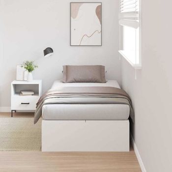 Vidaxl Cama Con Almacenamiento 90 X 190 Cm Madera De Ingeniería
