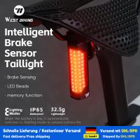luz trasera inteligente para bicicleta west biking con sensor de frenado encendidoapagado automatico impermeable led tipo-c luz trasera para ciclismo mtb y carretera