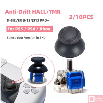 Joystick Electromagnético Hall/TMR para Controlador de PS5 y PS4, Tapa de Joystick, Sensor Analógico 3D sin Deriva, Repuesto de Actualización