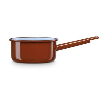 Briebe terra cazo cocina hervir leche acero esmaltado 16 cm hervidor 1,4 l, inducción, todo tipo fuego, horno, , marrón