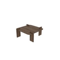 mesa baja de madera woog 90 x 90 x 35 cm - nogal