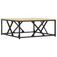 mesa de cafe - mesa de centro madera de ingenieria roble sonoma 70x70x30 cm