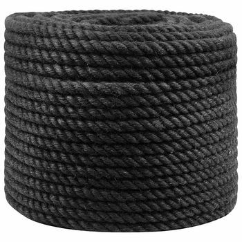 Cuerda De Yute 12 Mm Negro 100% Yute Tossa Vidaxl