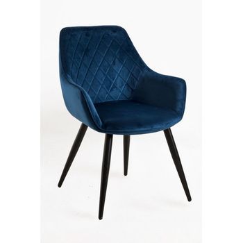 Pack 4 Sillas Kres Terciopelo De Terciopelo 87*57*47 Cm - Azul