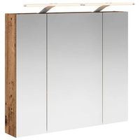 armario con espejo de bano  mueble de bano madera vieja 80 x 145 x 70 cm