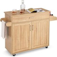 carrito de cocina carro de servicio comedor costway 116 x 40 x 85 cm